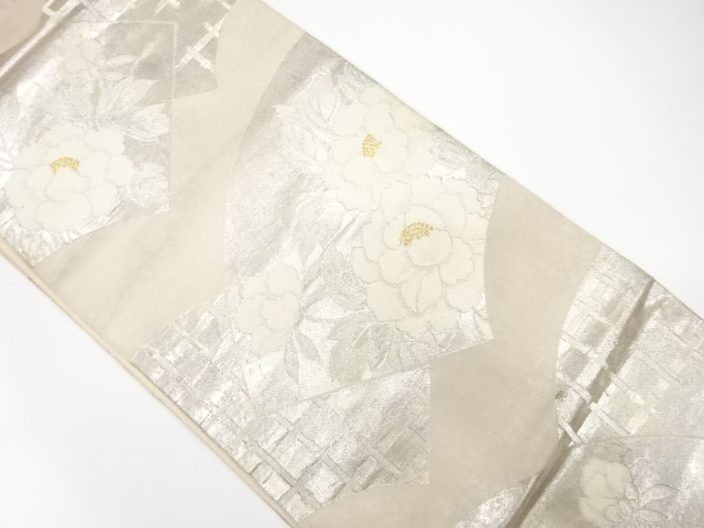 JAPANESE KIMONO / ANTIQUE FUKURO OBI / SILK / WOVEN JIGAMI PATTERN